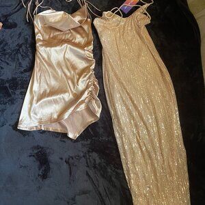 satin/sequin long/short dresses